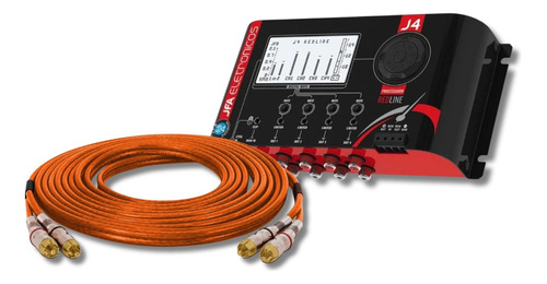 Kit Processador Áudio Jfa J4 Redline + Cabo Rca 5m Kx3 12v