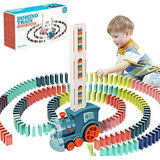 Trenes Para Niños Juguete+100pz Dominó, Regalos Para Niños