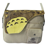 Bolso De Hombro De Lona Lavada Con Dibujos Animados De Totoro En Color Amarillo