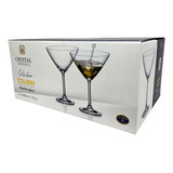 Conj 6 Taças Bohemia Titanium Colibri Martini 280ml