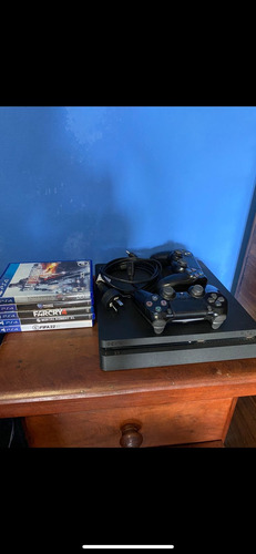 Play Station 4 Slim 1tb Sony + 5 Juegos + 2 Joystick