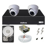 Kit Cftv 2 Câmeras Segurança Hd 4tb Dvr Mhdx 1104 Intelbras