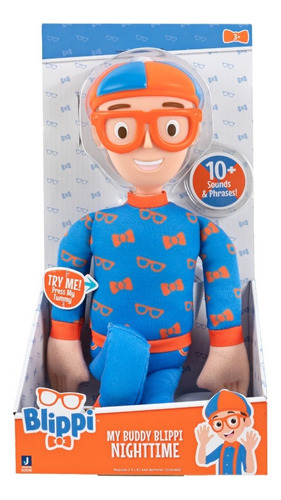 Blippi Peluche Nocturno Con Sonido 40 Cm