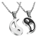 1 Par De Collar Con Colgante De Tai A Juego De Yin Y Yang