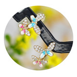 Aretes Broqueles Mariposas Swarovski Oro 18k Regalos Niñas