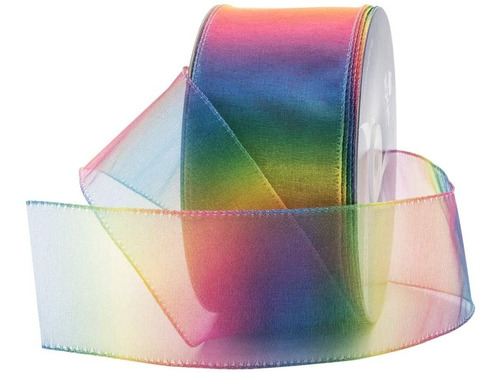 Rainbow Organza  Cinta Adhesiva Transparente, Brillante...