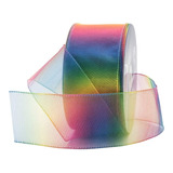 Rainbow Organza  Cinta Adhesiva Transparente, Brillante...