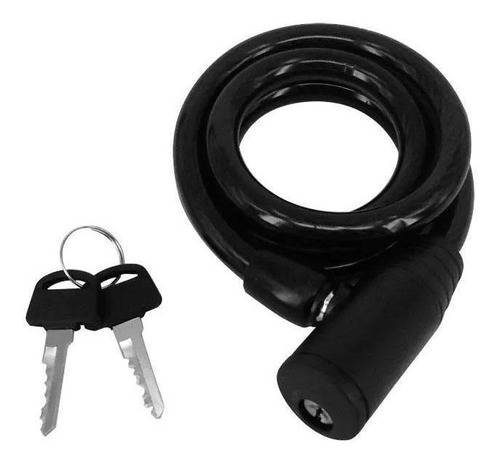 Cadeado Com Chave Para Bike Atrio Cor Preto