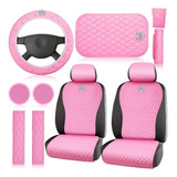 Tallew Juego De Accesorios De Coche Color Rosa Para Asiento 