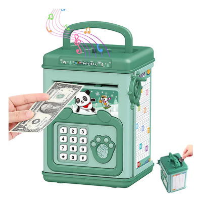 Alcancía Electronico Panda Niño, Caja Segura Atm Cajero Fuerte, Banco De Dinero Mini Cajero Automático Juguete Máquina De Banco Con Música Bloqueo De Huella, Regalo Cumpleaños Navidad Para Niños Niñas | MercadoLibre