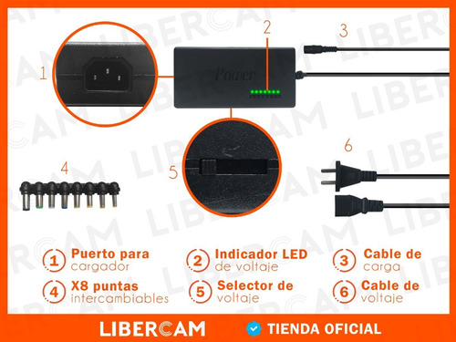 Cargador Universal Notebook Laptop Netbook Hp Toshiba Acer