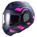 Casco Abatible Ls2 Ff906 Advant Velum Azul / Rosa