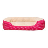 Cama Para Mascotas Chica Camita Doble Vista Rosa