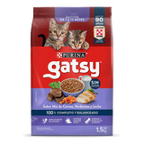 Alimento Seco Gatitos Gatsy Carne, Verduras Y Leche 1.5kg