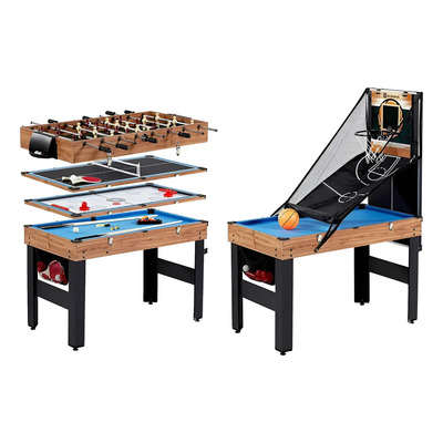 Mesa De Juegos 5 En 1 Billar Ping Pong Futbolito Baloncesto Café | Meses sin interés