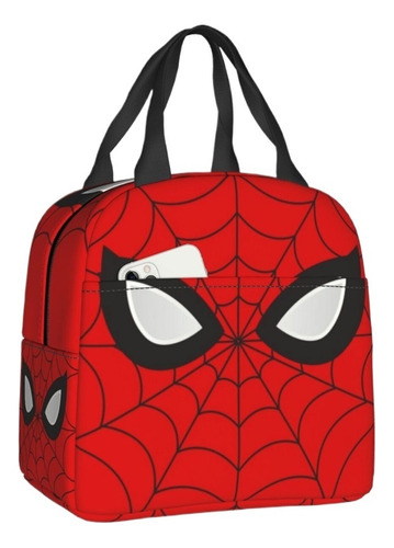 Bolsa De Almuerzo Clásica De Tela De Araña Roja Para Hombres