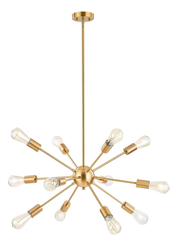 Candelabro Sputnik Contemporáneo De 12 Luces De Latón Cepill