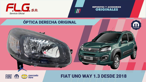 Optica Derecha Original Fiat Nuevo Uno Fase Ii Way 2018 Foto 4