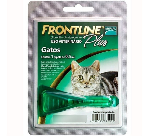 Frontline Plus Pipeta Gato Pulgas Garrapatas 