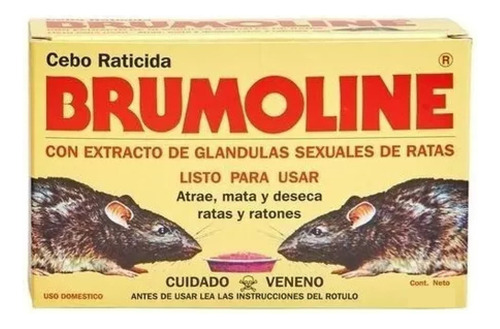 Raticida Brumoline Veneno Roedores Lauchas Ratas 200g 