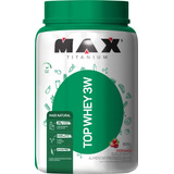 Top Whey 3w Mais Performance - 900g - Max Titanium Sabor Morango -  Mais Natural