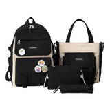 Mochilas Set 4 Pzs Escolar Bolsas Lapicera