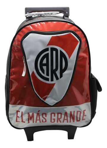 Mochila Escolar River Plate El Mas Grande Con Carro