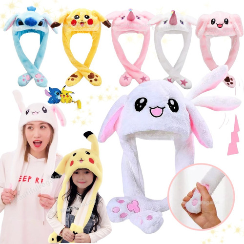 Gorro Unicornio Gatito  Mueve Levanta Orejas Juego Juguete