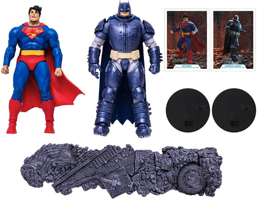 Figuras Superman Vs Batman Armored Dc Multiverse Mcfarlane