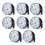 Kit 8 Faros 9 Leds Auxiliar Reflector Proyector Led Tractor