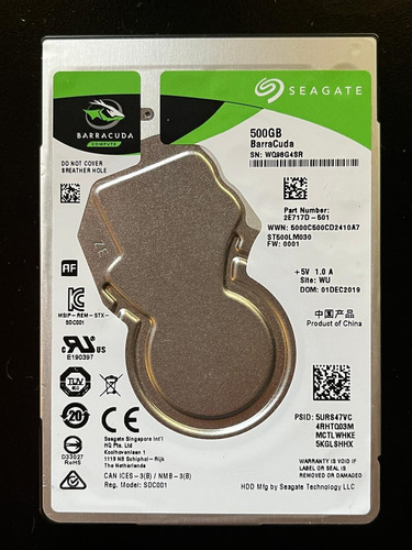 Disco Rigido Seagate Barracuda St500lm030 500gb 