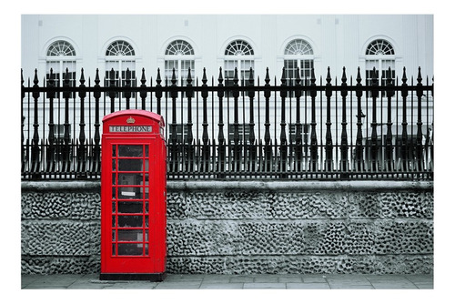 Painel Adesivo - Londres - Cabine Telefônica - 665pnm