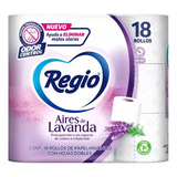 Papel De Baño 18 Mini Rollos Regio Aires De Lavanda- 1 Pieza