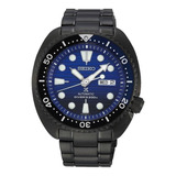 Reloj Seiko Prospex Turtle Automatic Diver 200m Srpd11k1 Color De La Malla Negro Color Del Bisel Negro Color Del Fondo Azul