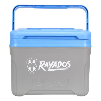 Hielera Hartplas Orizaba-Rayados 12L Portátil Gris Azul 18 Latas | Meses sin interés