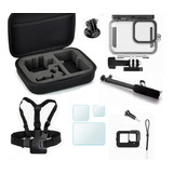 Kit P Gopro Hero 9 Black Caixa Estanque Capa Maleta Película