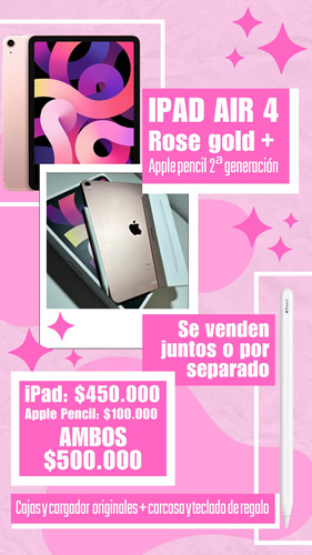 Apple iPad Air De 10.9  Wi-fi  64gb Oro Rosa (4ª Generación)