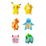 6 Figuras Pokemon Calidad Pikachu Clasicos Grandes En Caja