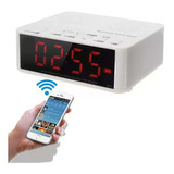 Radio Relógio Despertador Bluetooth Fm Lelong Le-674 Branco