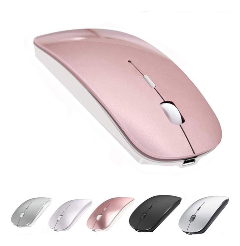 Mouse Inalámbrico Bluetooth Recargable Rosé Gold