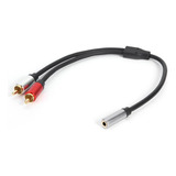 Cable Rca 2rca Macho A 3.5 Mm Hembra Cable Auxiliar De Audio