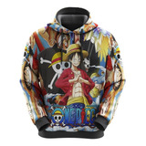 Blusa Full Sublimação One Piece Moletom Shonen 