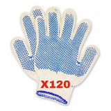 Pack X120 Guantes Moteados De Trabajo Reforzado Resistente