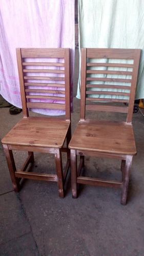 2 Sillas De Madera Estilo Americano  A Restaurar  Lijar  