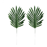 Kit 2 Folhas Verdes Tipo Palmeira Areca 40 Cm Arranjos Vasos