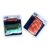 Kit Juguetes Gatos Rascals Piezas Sushi Wasabi Salmon 