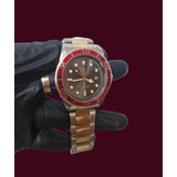 Reloj Rolex Plateado Con Rojo Clon