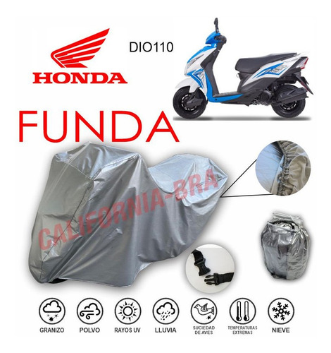 Funda Cubierta Lona Moto Cubre Honda Dio110