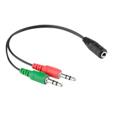 Cable Adaptador Audio Jack 3.5m A Micrófono Y Auricular Pc