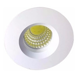 Mini Spot Embutir Led 3w Cob Redondo Branco Frio Kit C/10